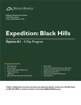 Expedition Black Hills Option A1
