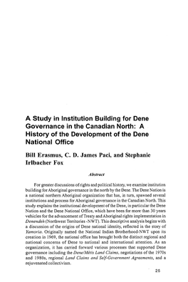A History of the Development of the Dene National Office