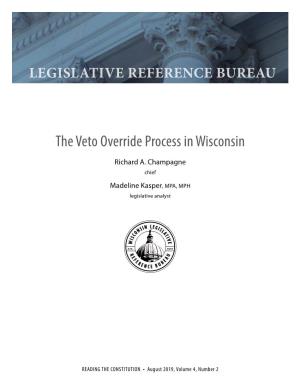 The Veto Override Process in Wisconsin