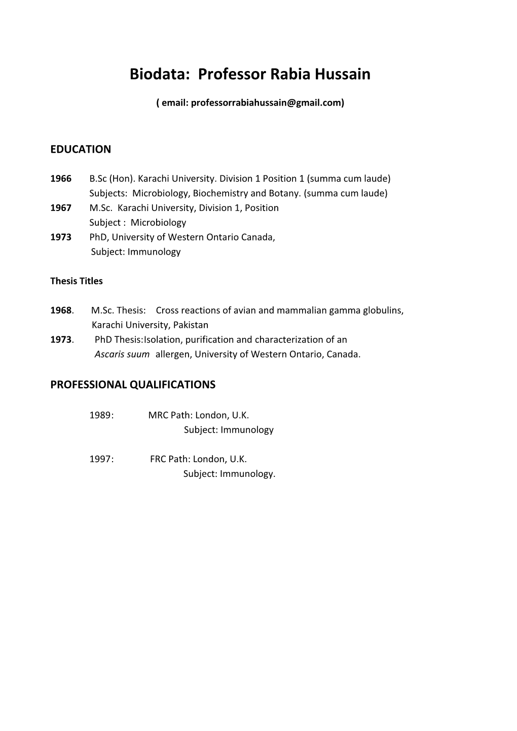 Curriculum Vitae