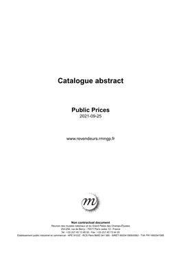 Catalogue Abstract