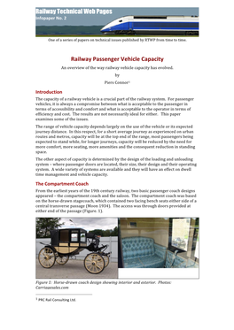 Passenger Vehicle Capacity an Overview of the Way Railway Vehicle Capacity Has Evolved
