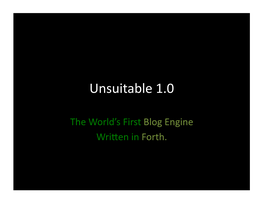 Unsuitable 1.0