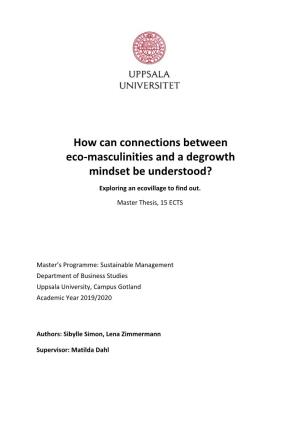 How Can Connections Between Eco-Masculinities and a Degrowth Mindset Be Understood?