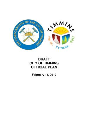 Draft City of Timmins Official Plan