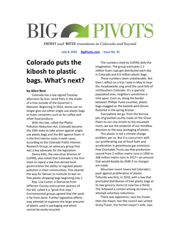 Colorado Puts the Kibosh to Plastic Bags. What's Next?