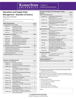 Operations and Supply Chain Management Major Standing) 1