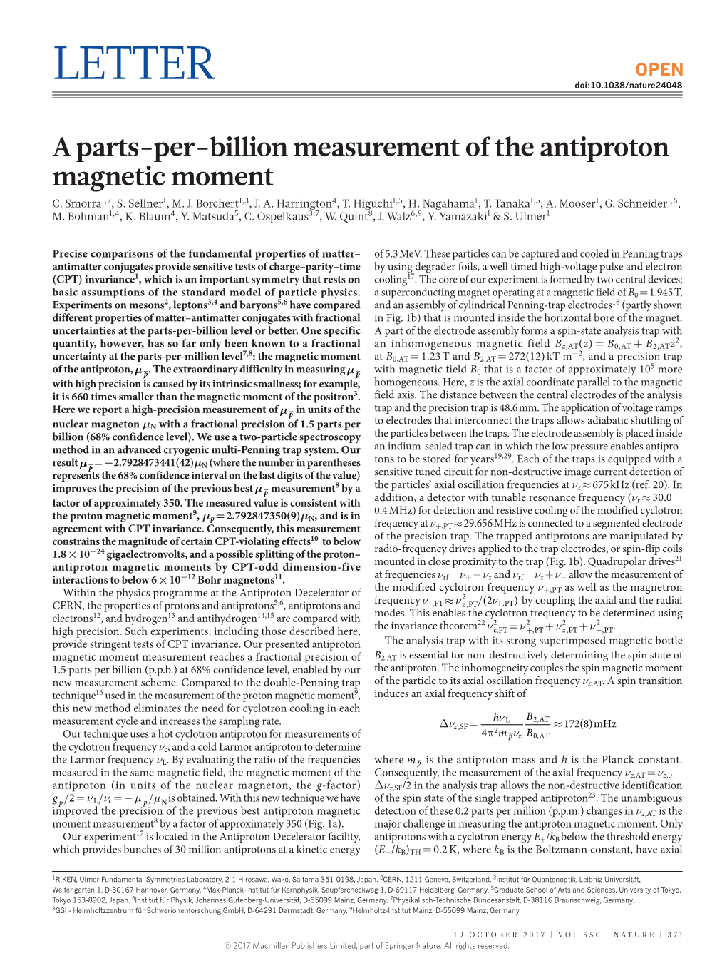 A Parts-Per-Billion Measurement of the Antiproton Magnetic Moment C