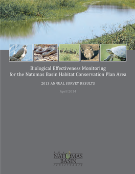 Biological Effectiveness Monitoring for the Natomas Basin Habitat Conservation Plan Area 2013 Annual Survey Results