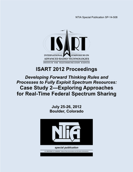 NTIA Special Publication SP-14-508 ISART 2012