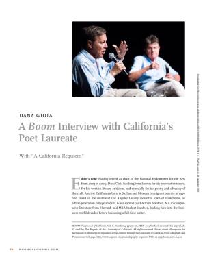 Dana Gioia a Boom Interview with California’S Poet Laureate