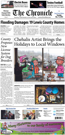 Chehalis Artist Brings the Holidays to Local Windows