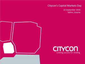 Citycon Presentations