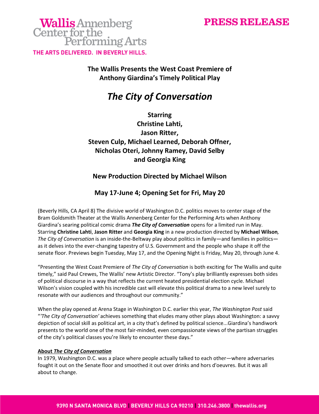 The City of Conversation