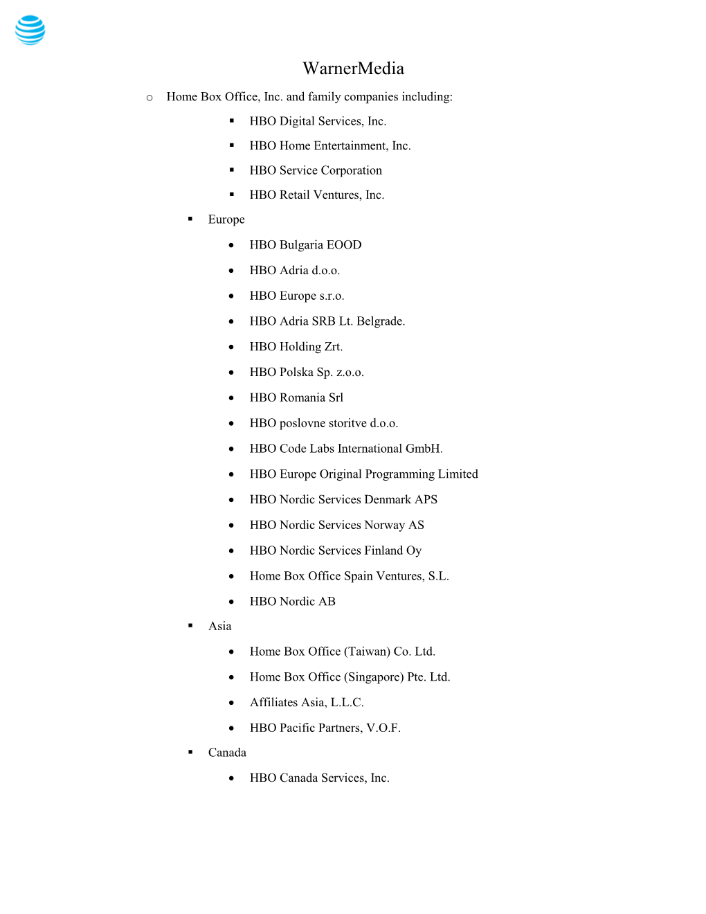 Warnermedia O Home Box Office, Inc