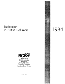 Exploration in British Columbia, 1984