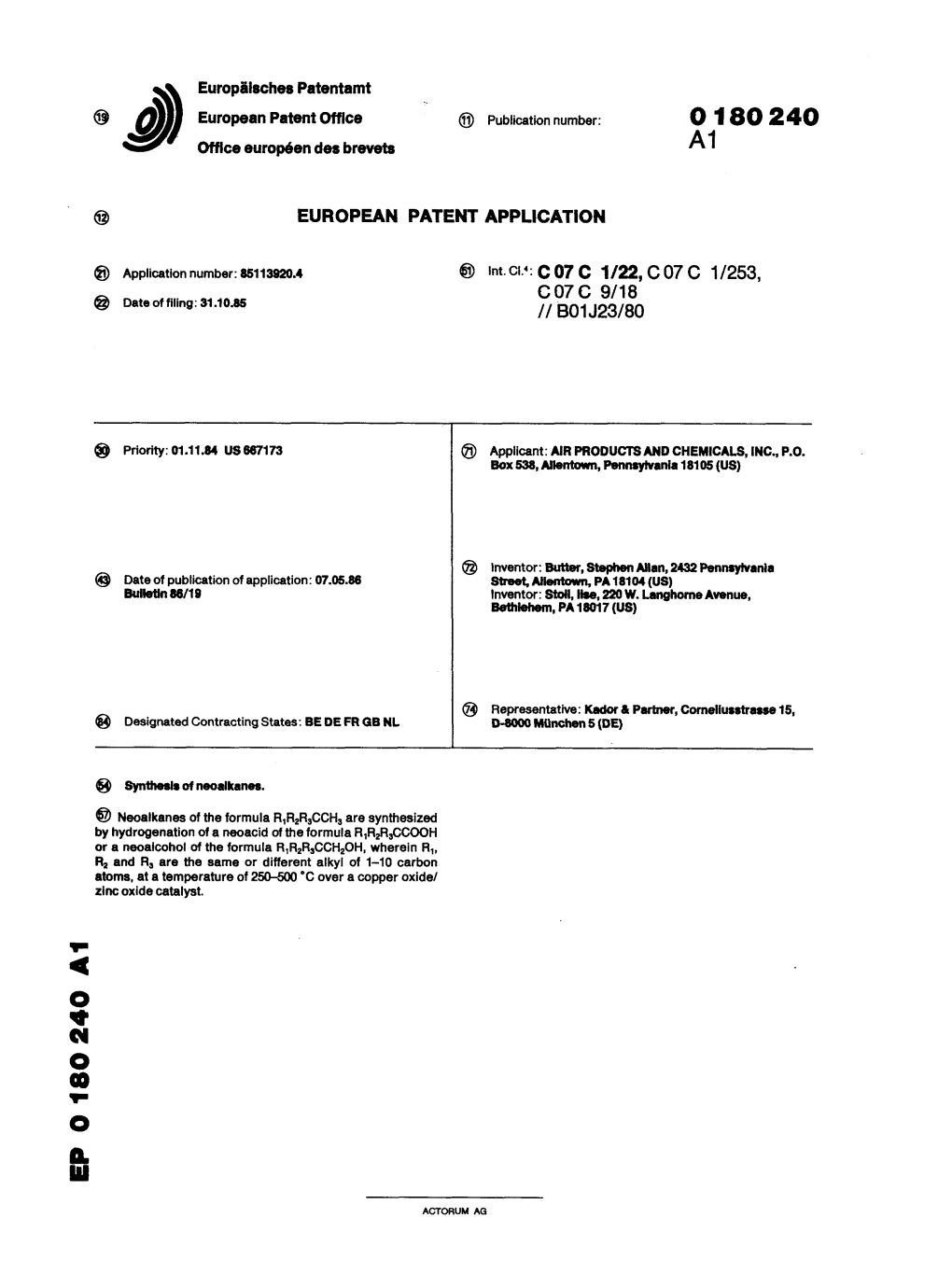 Synthesis of Neoalkanes