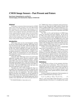 CMOS Image Sensors - Past Present and Future