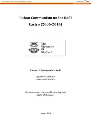 Cuban Communism Under Raúl Castro (2006-2014)