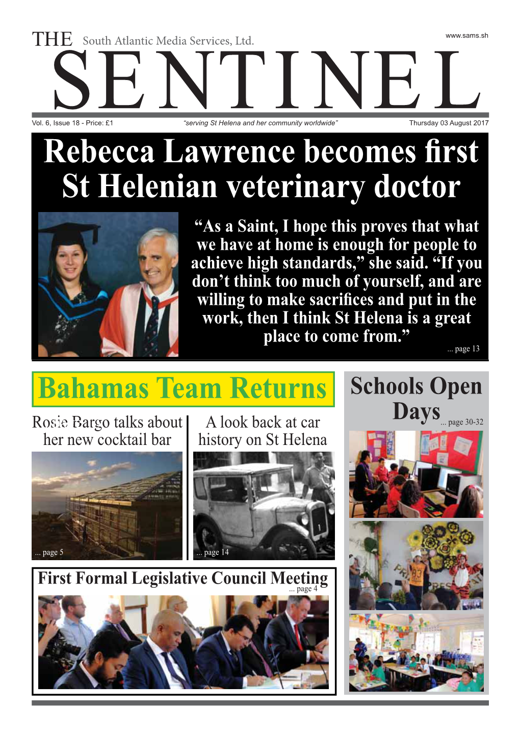 Rebecca Lawrence Becomes First St Helenian Veterinary Doctor