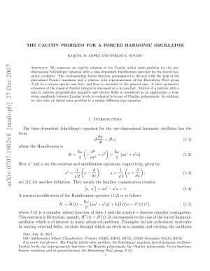 The Cauchy Problem for a Forced Harmonic Oscillator