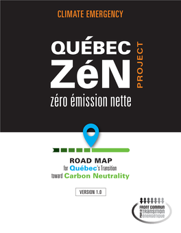 Roadmap for Québec's Transition to Carbon Neutrality, Version