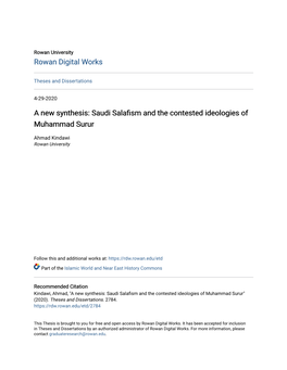 Saudi Salafism and the Contested Ideologies of Muhammad Surur