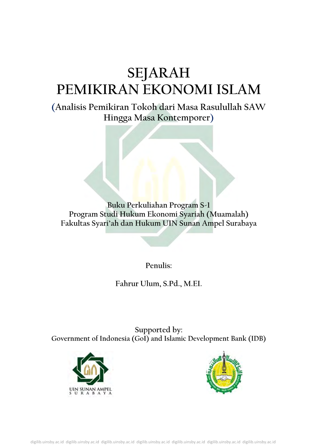 Sejarah Pemikiran Ekonomi Islam