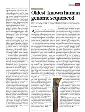 Oldest-Known Human Genome Sequenced