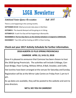 LSGA Newsletter