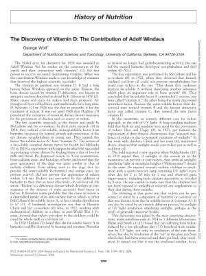 The Contribution of Adolf Windaus