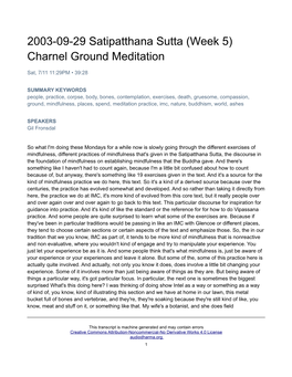 Charnel Ground Meditation