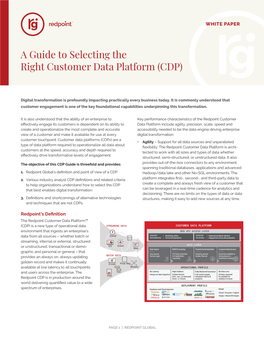 A Guide to Selecting the Right Customer Data Platform (CDP)