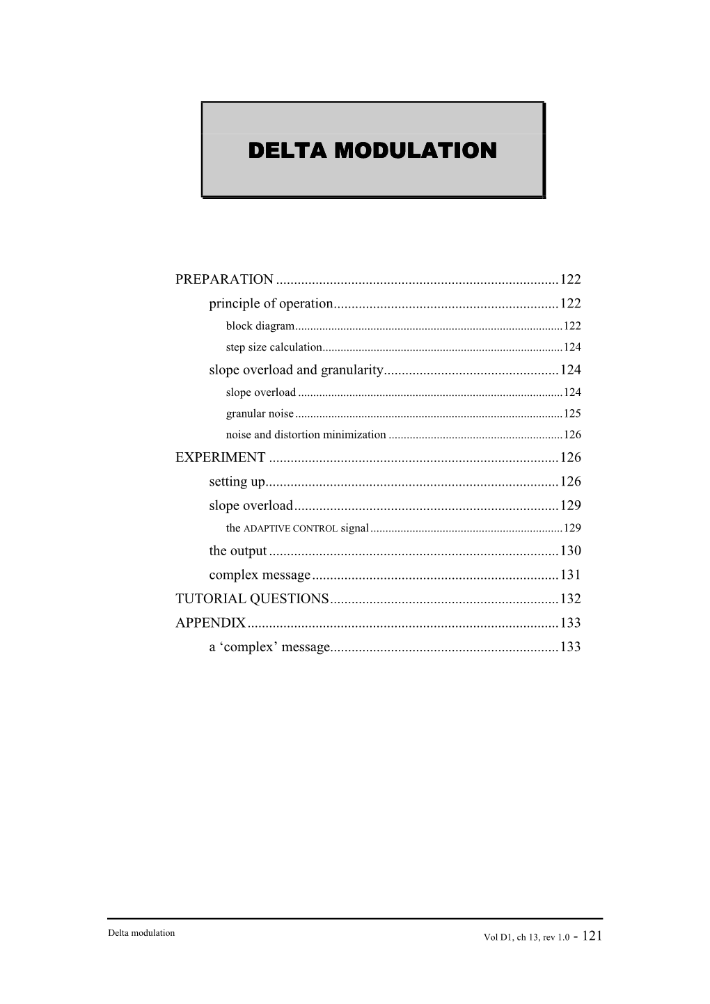 Delta Modulation