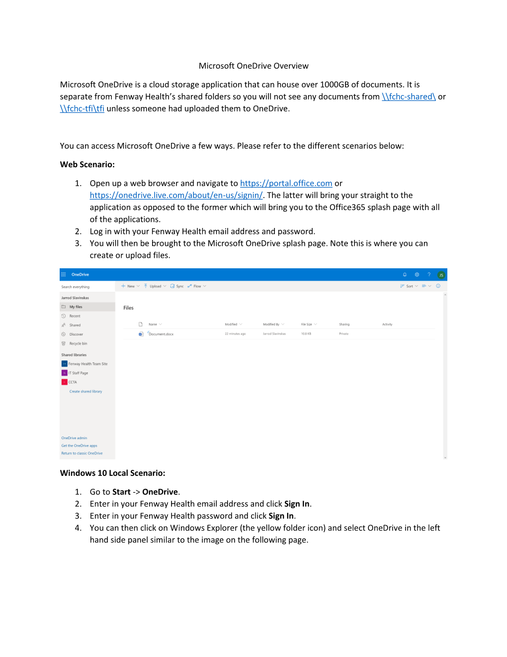 Microsoft Onedrive Overview