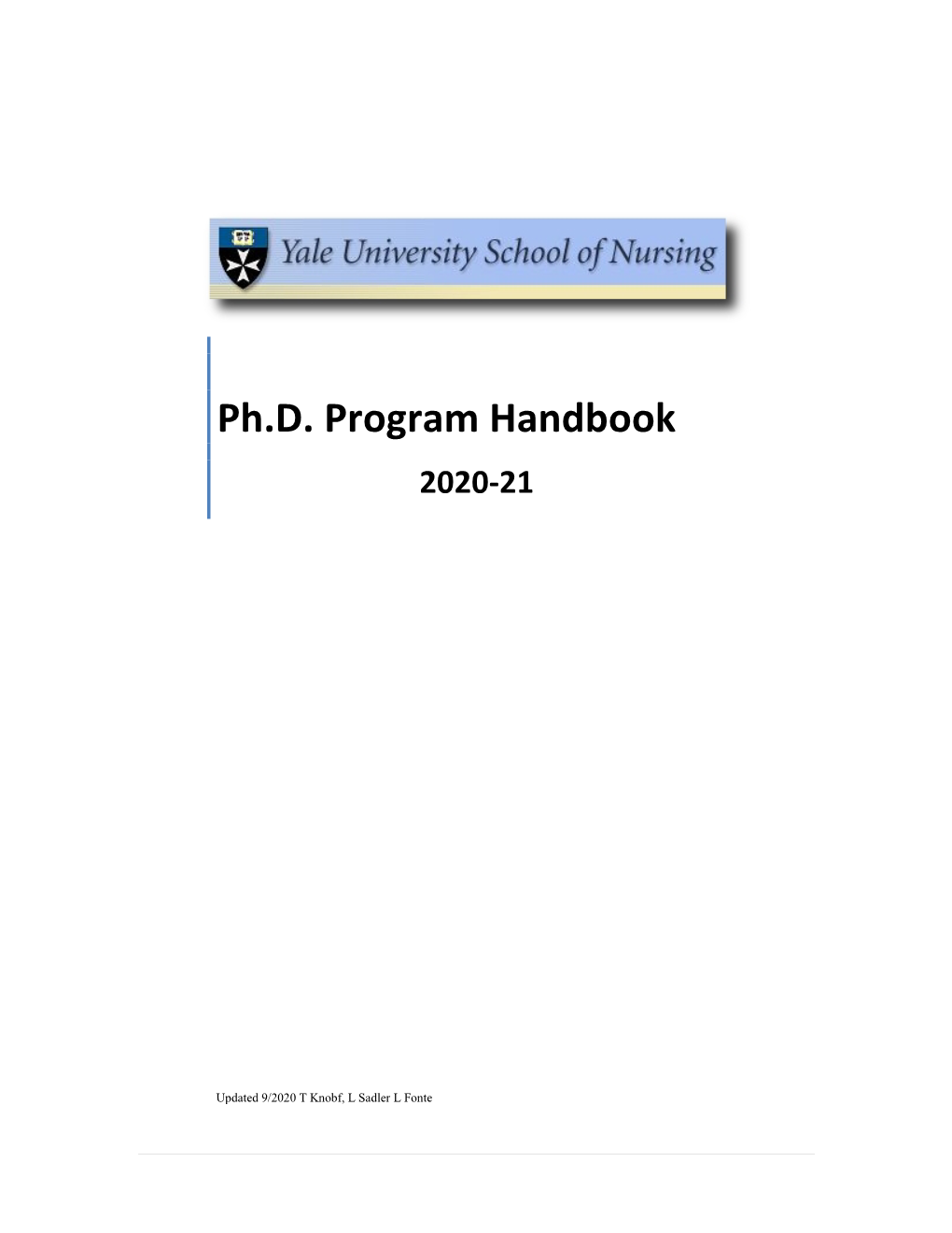 Phd Handbook