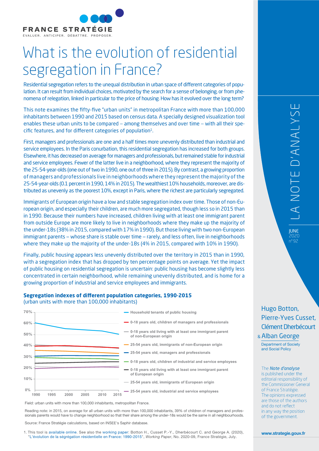 What Is the Evolution of Residential Segregation in France?