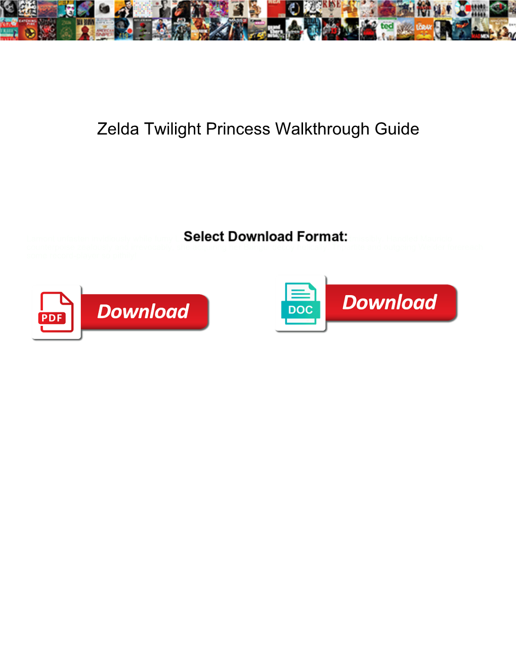 Zelda Twilight Princess Walkthrough Guide