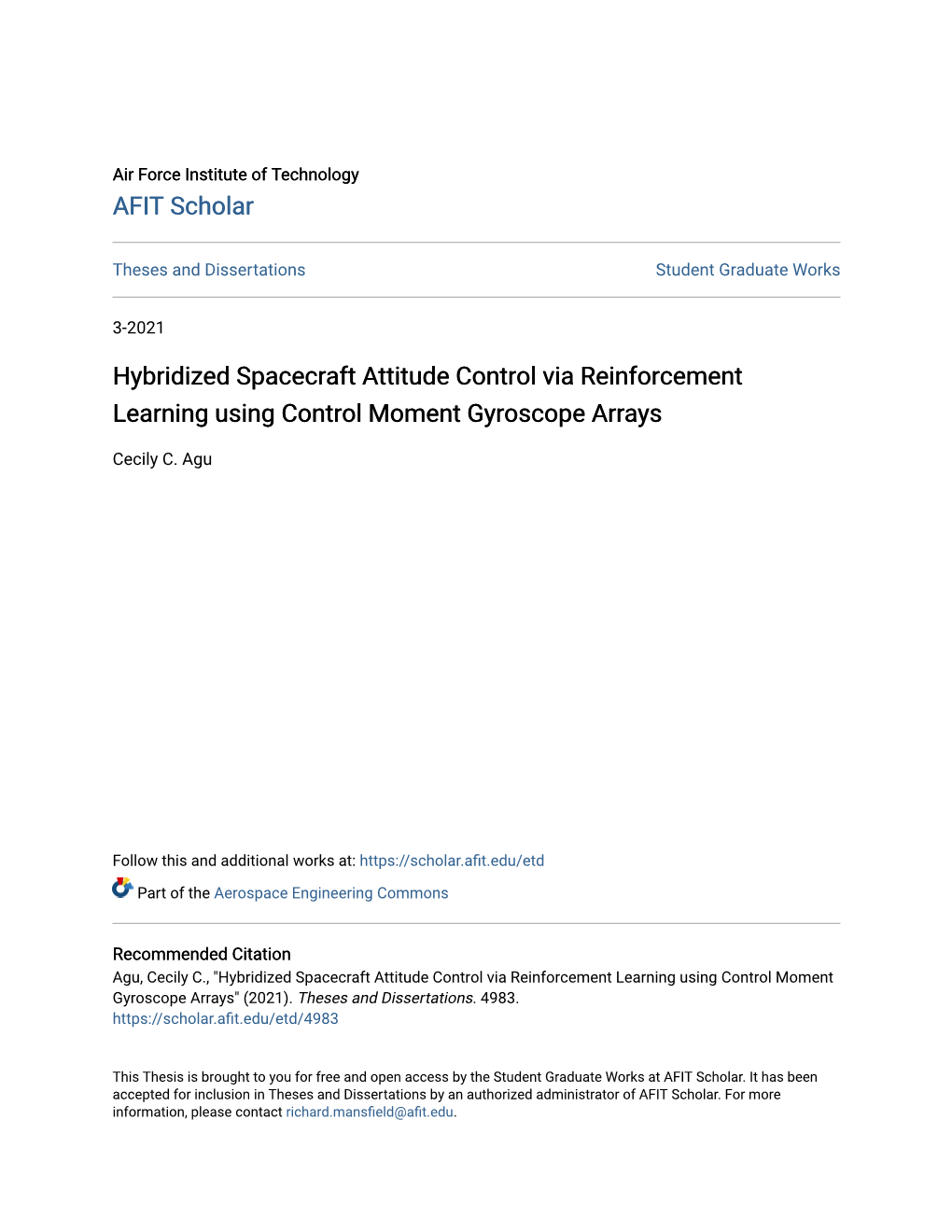 Hybridized Spacecraft Attitude Control Via Reinforcement Learning Using Control Moment Gyroscope Arrays