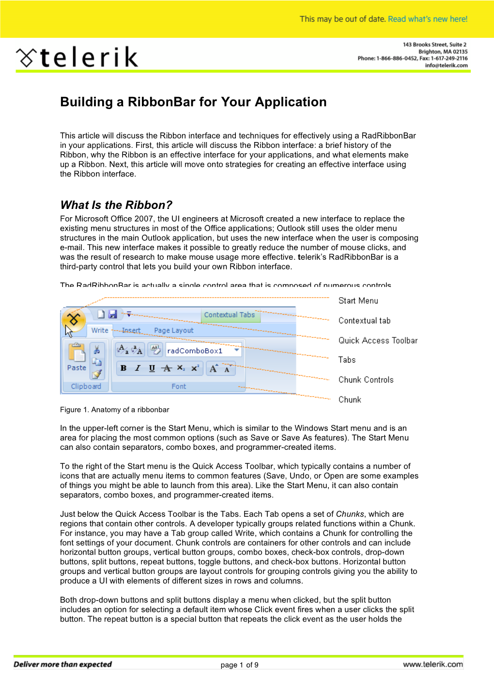 Building a Ribbonbar for Your Application