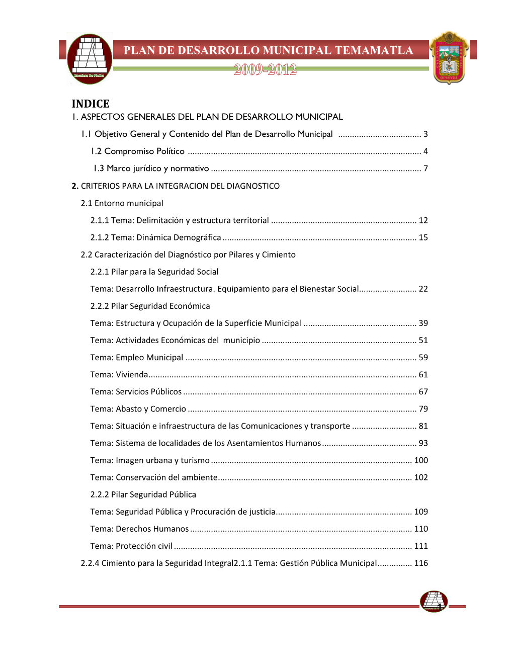 Plan De Desarrollo Municipal De Temamatla