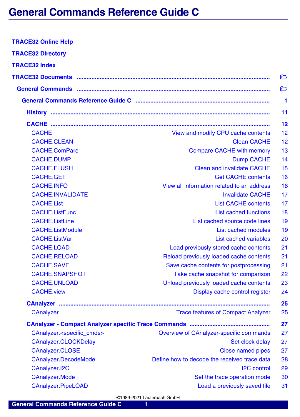 General Commands Reference Guide C