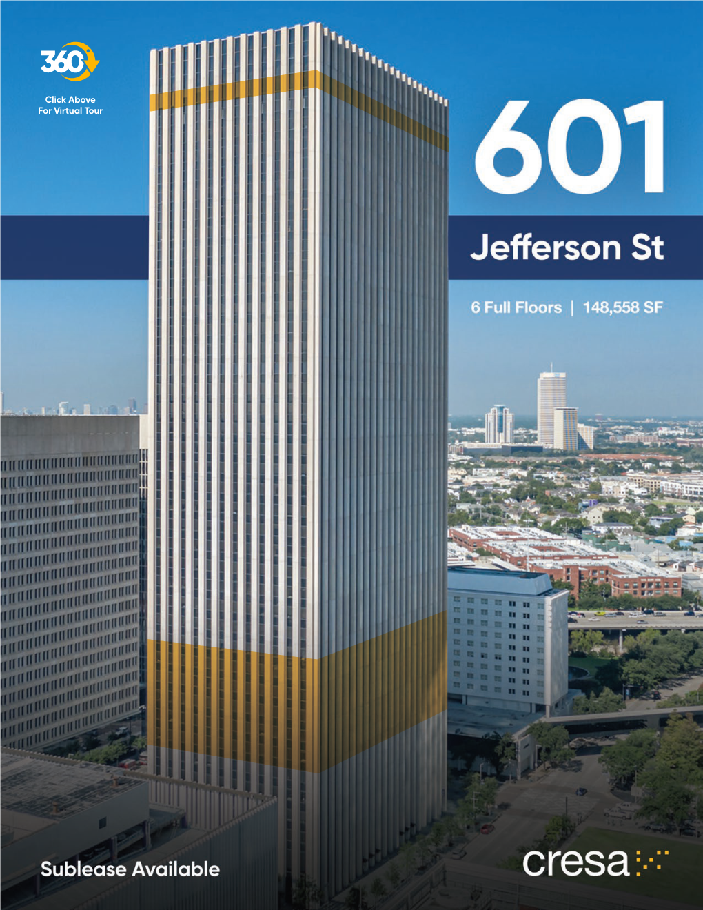 Click Above for Virtual Tour Sublease 601 Jefferson St