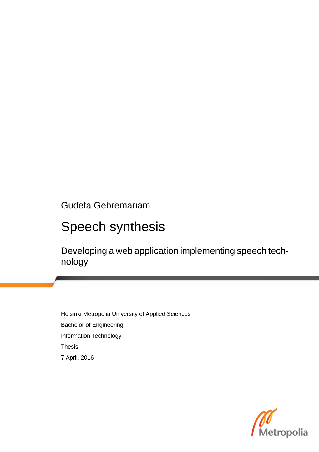 Speech Synthesis