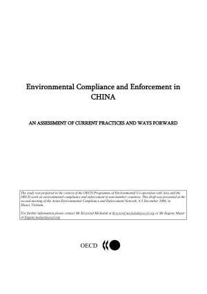 Environmental Compliance and Enforcement in CHINA