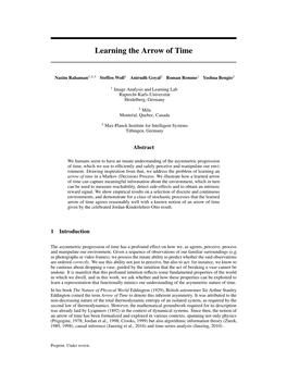 Learning the Arrow of Time