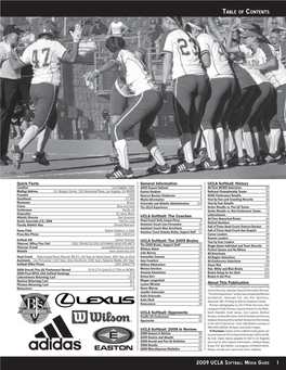 1 2009 Ucla Softball Media Guide