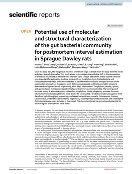 Potential Use of Molecular and Structural Characterization of the Gut