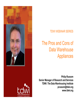 The Pros and Cons of Data Warehouse Appliances