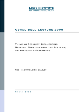 Coral Bell Lecture 2008